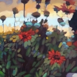 Coneflowers-at-sunset